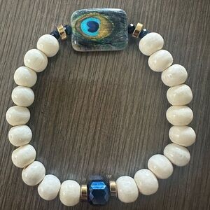 Handcrafted Bohemian Wood Beaded Bracelet ✨🦋✨